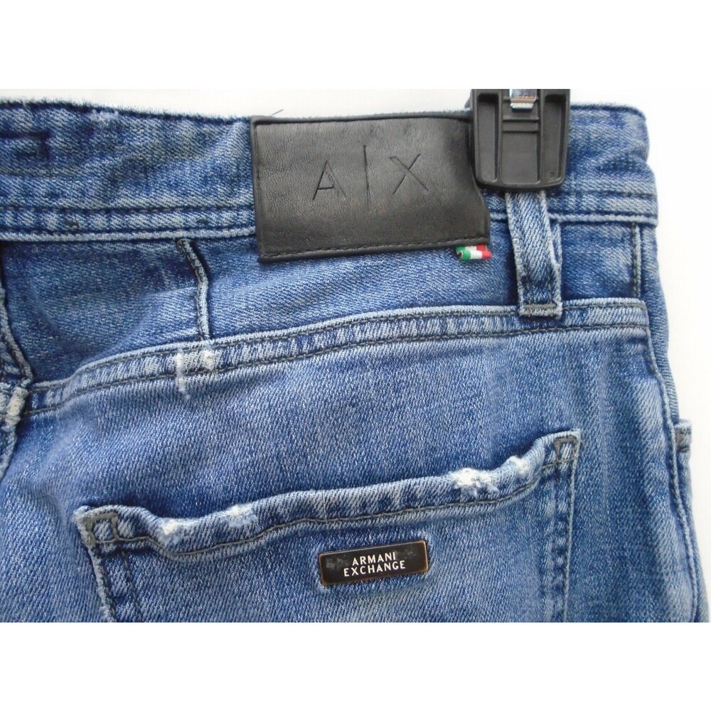 Armani Exchange A/X  Mens Denim Skinny Jeans Mens 31 (33x33) Blue J14 Made Italy - Picture 11 of 12